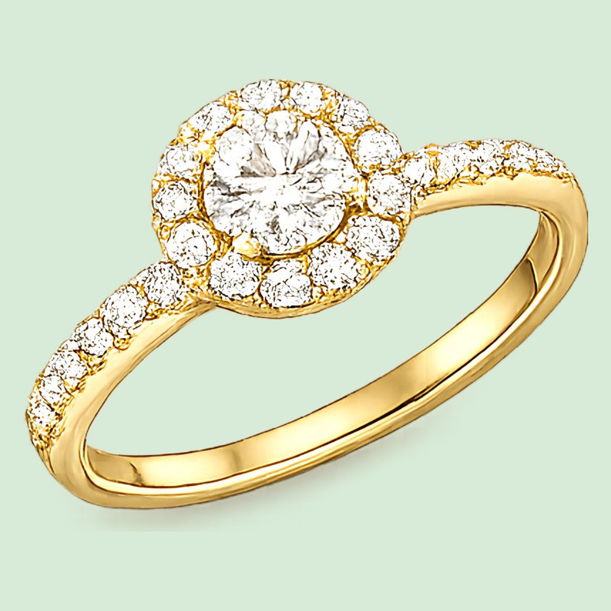 Anillo con gemas 18k