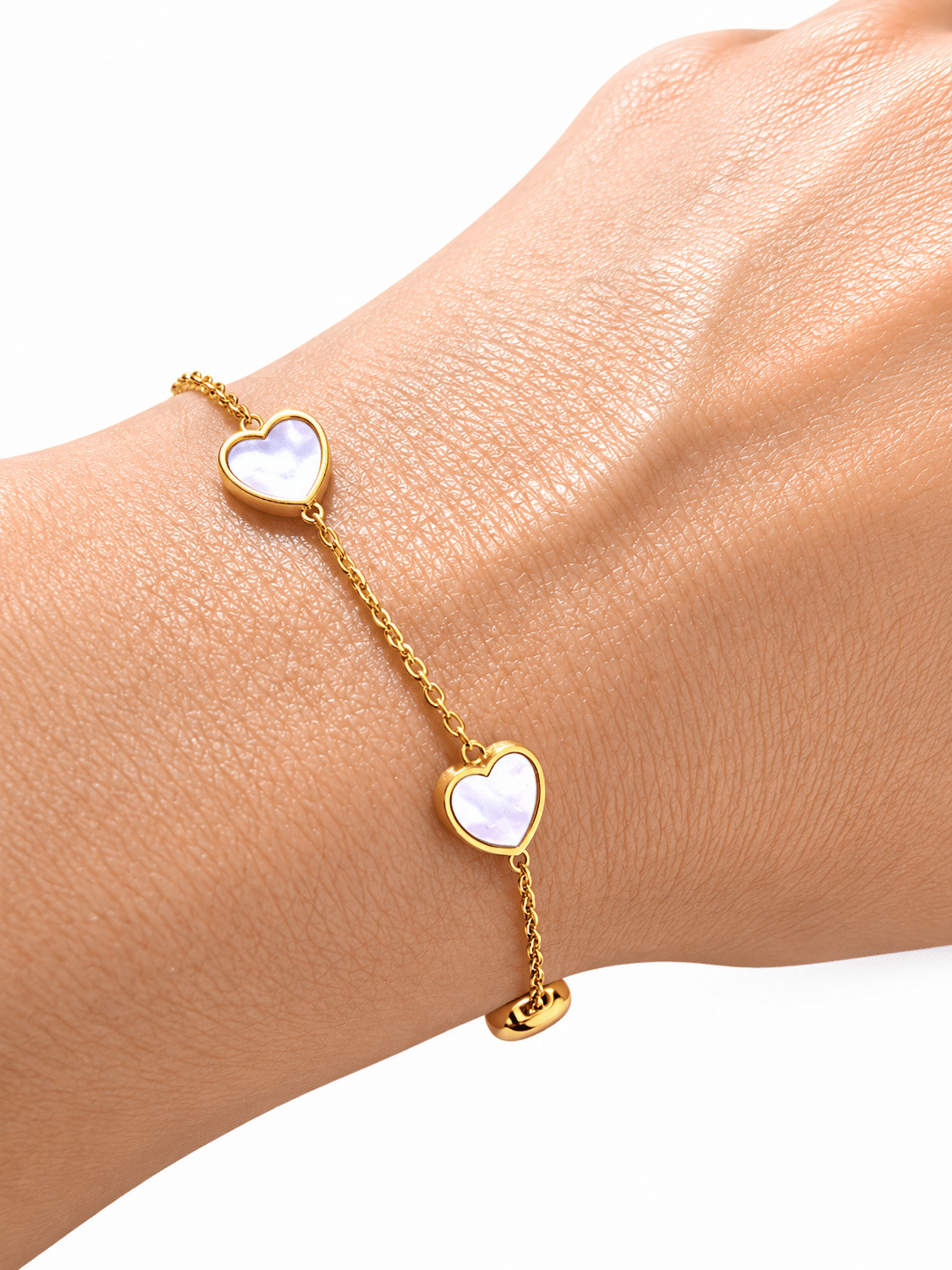 Mother of Pearl heart Bracelet - Imagen 2