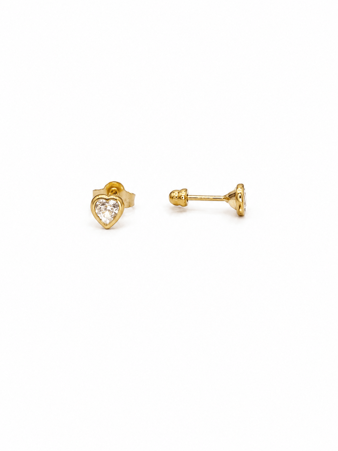 Zirconia Baby Heart Stud - Imagen 2