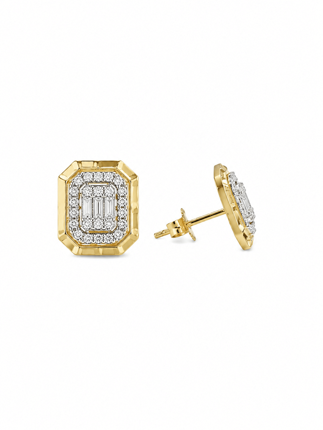 Square Zirconia Stud - Imagen 2