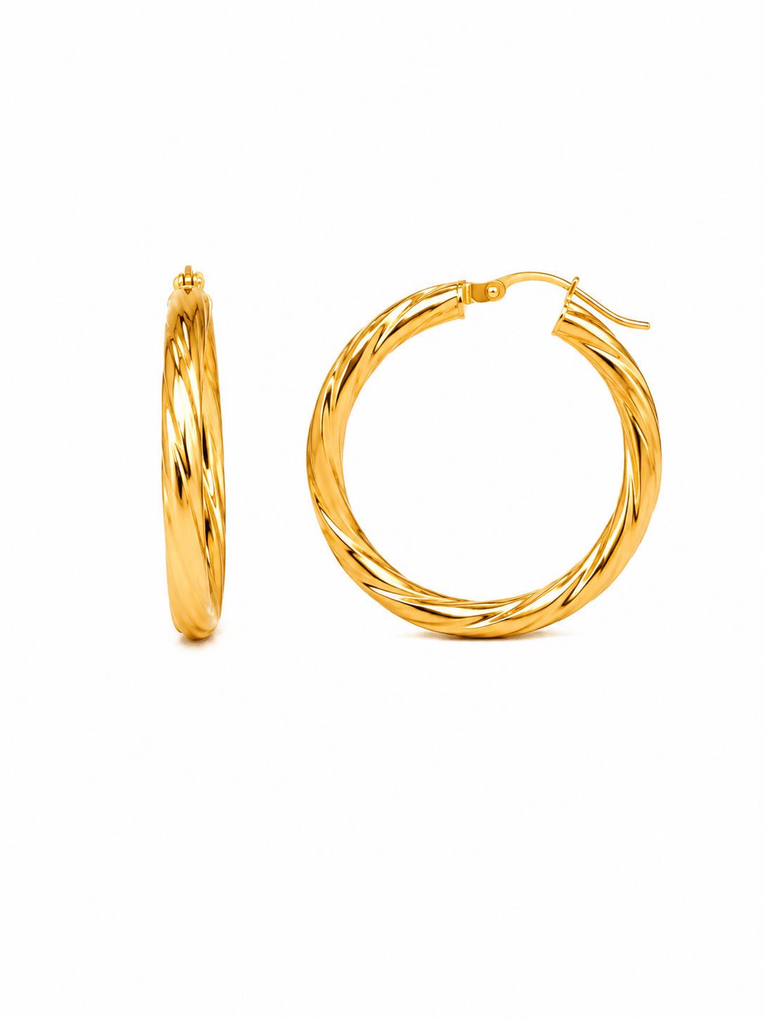 Medium Braided Hoops - Imagen 2