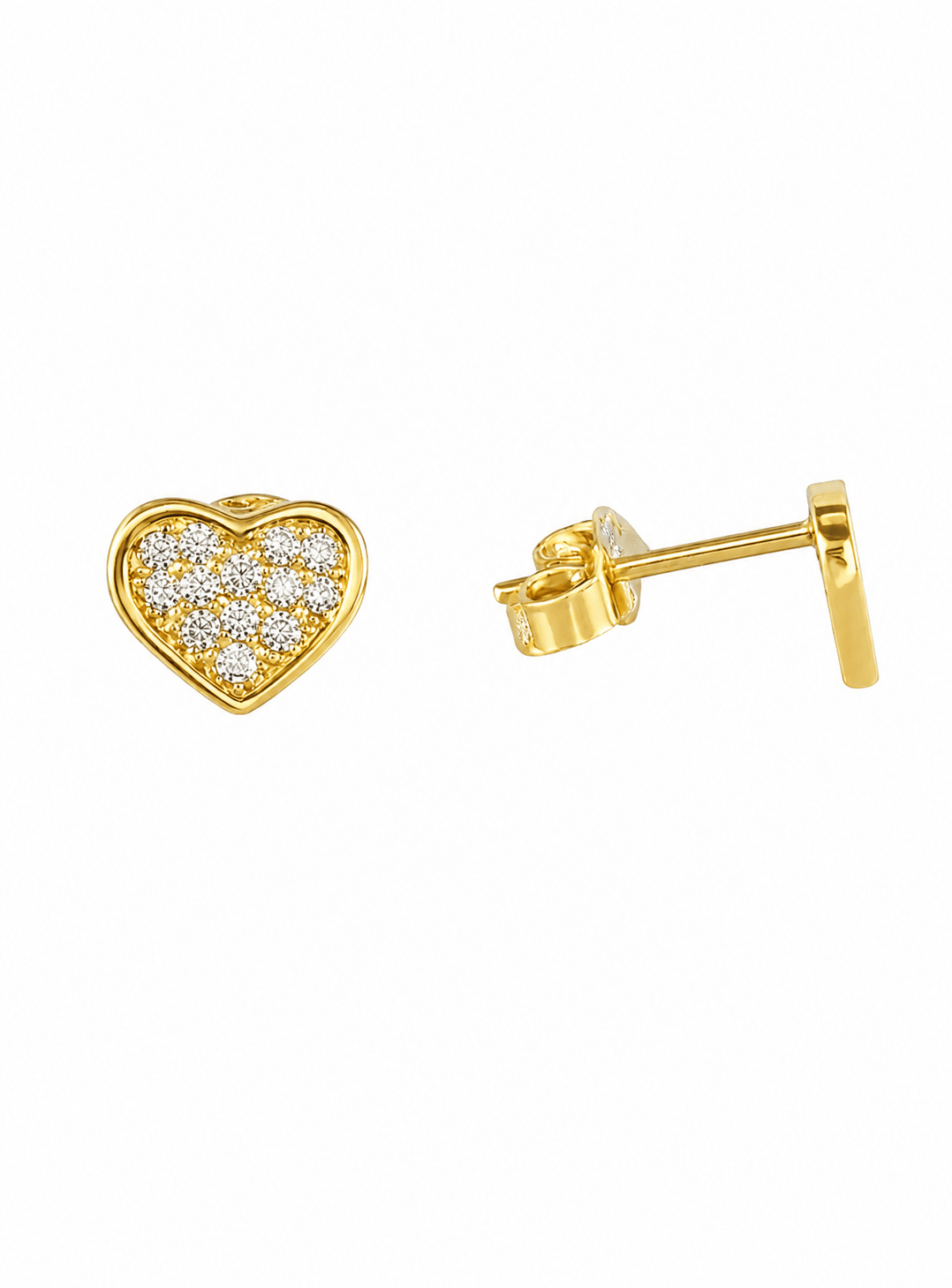 Small Zirconia Heart Earrings - Imagen 2