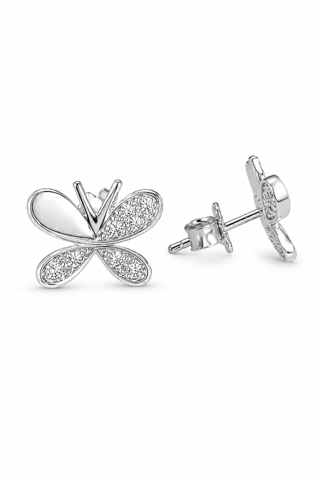 Butterfly Zirconia Earrings - Imagen 3
