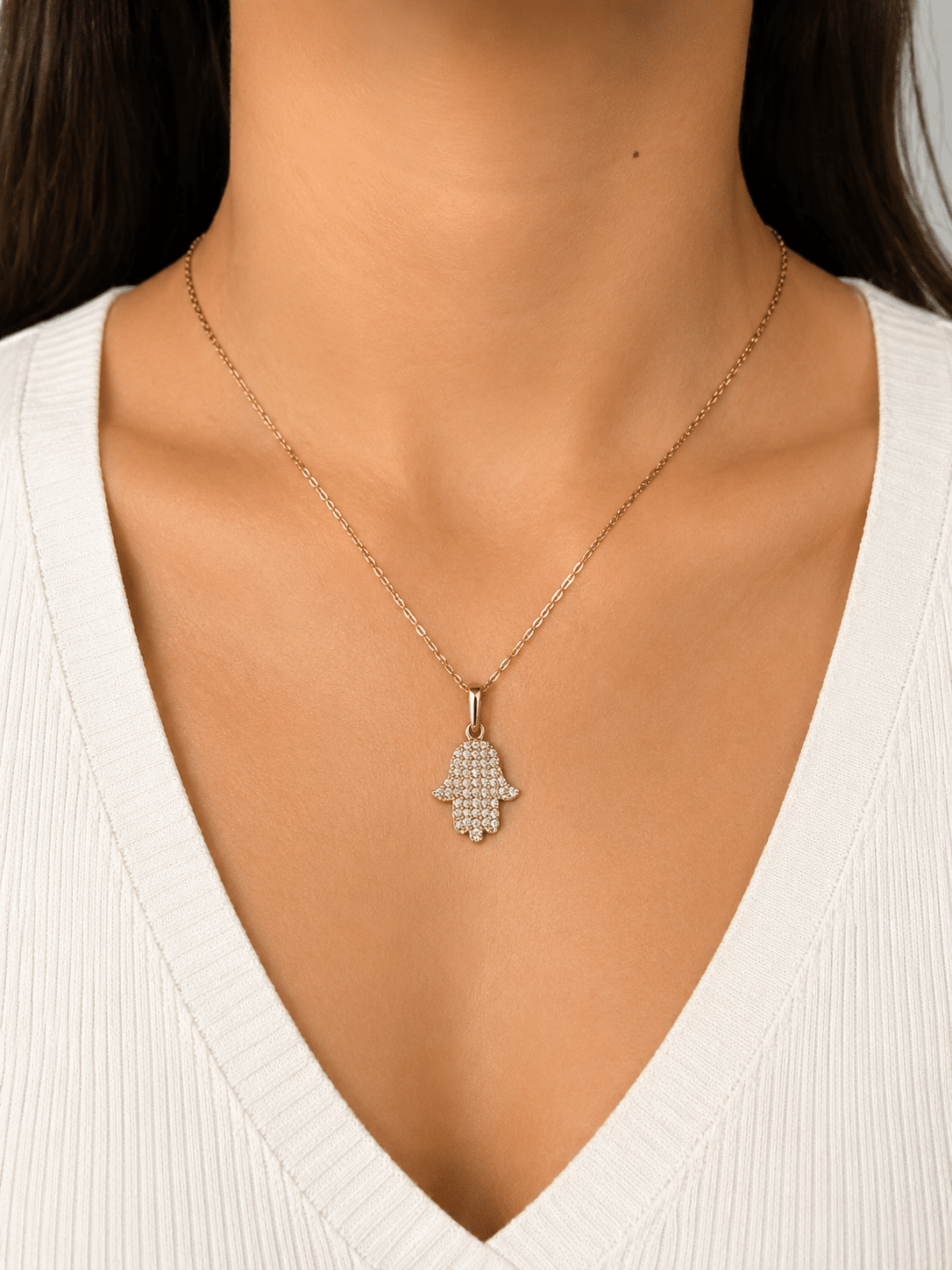 Small Zirconia Hand Pendant - Imagen 2