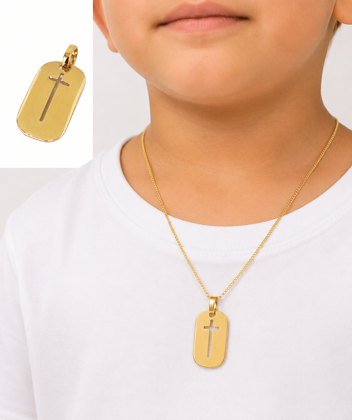 Rectangular Cros Pendant - Imagen 2