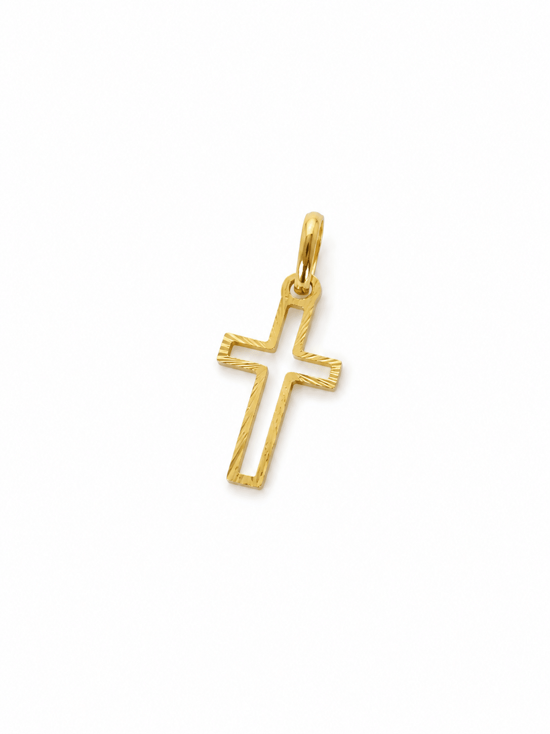 Small Cruz Diamond Cut Pendant - Imagen 3
