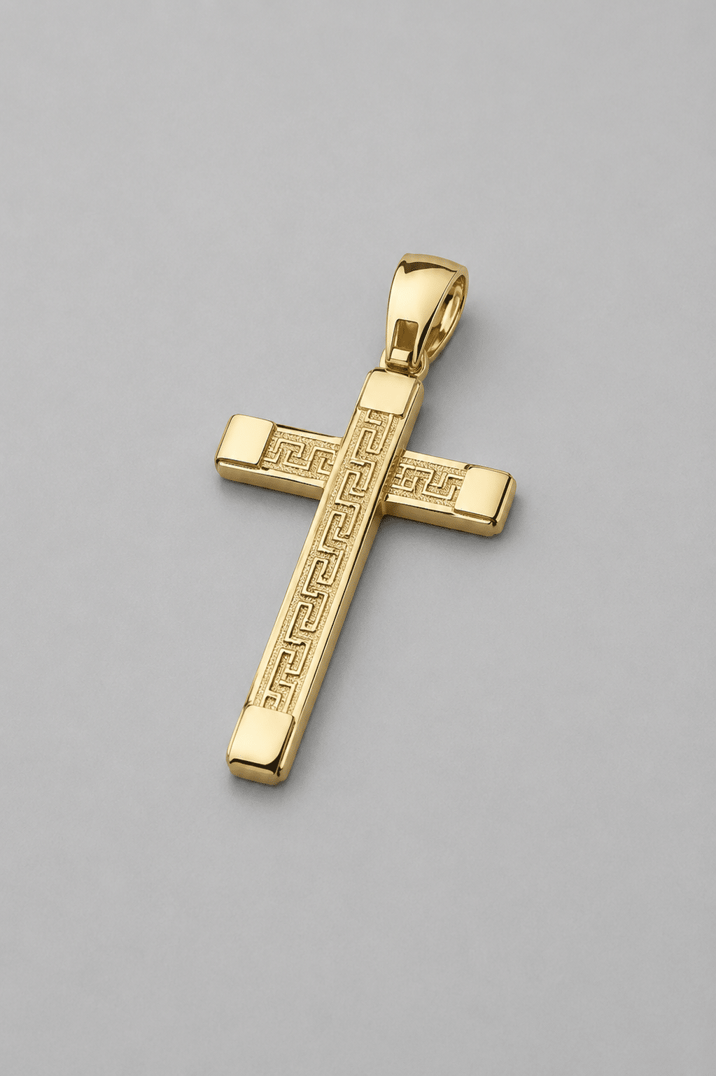 Greek Key Cross Pendant - Imagen 3
