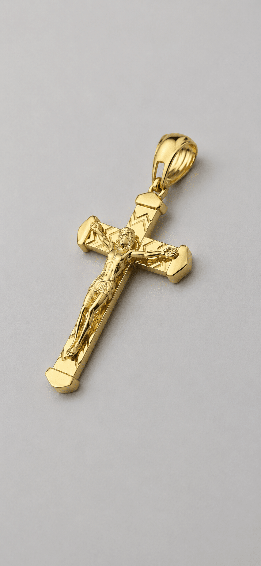 Crucifix with textured Pendant - Imagen 3