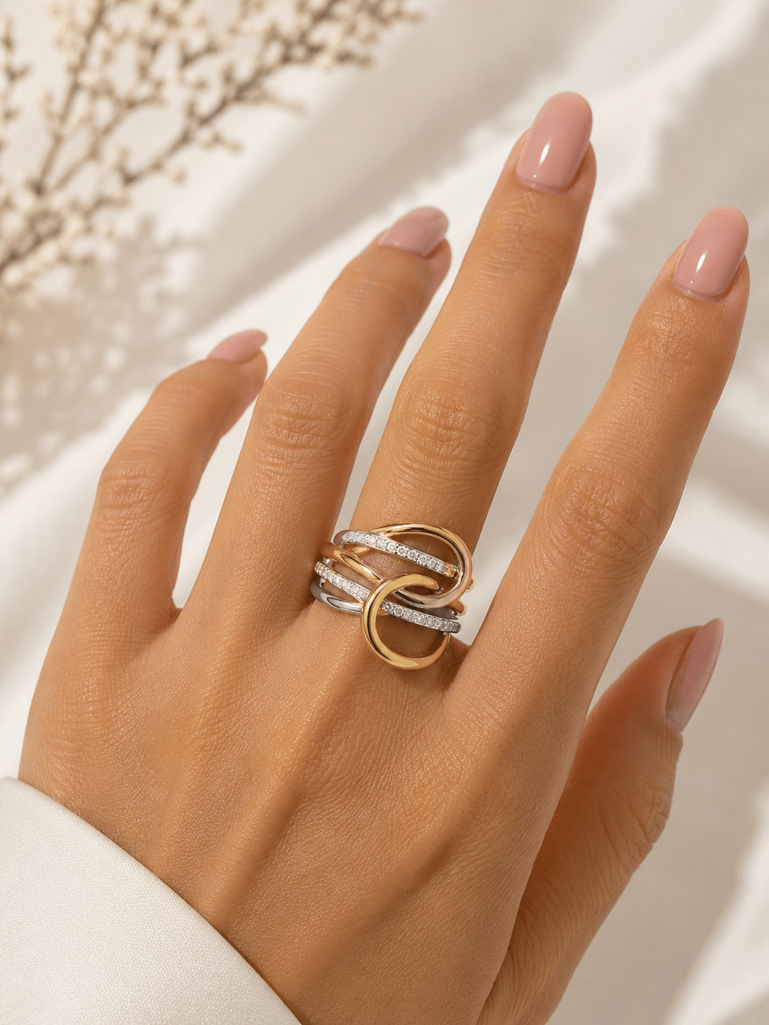 Tri-color Zirconia Ring - Imagen 2