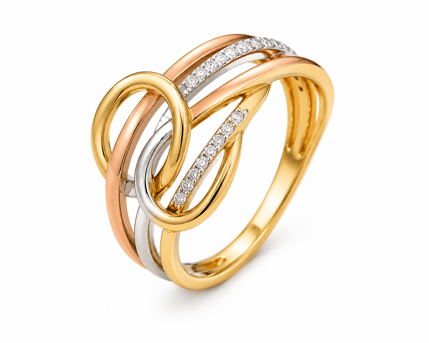 Tri-color Zirconia Ring - Imagen 3